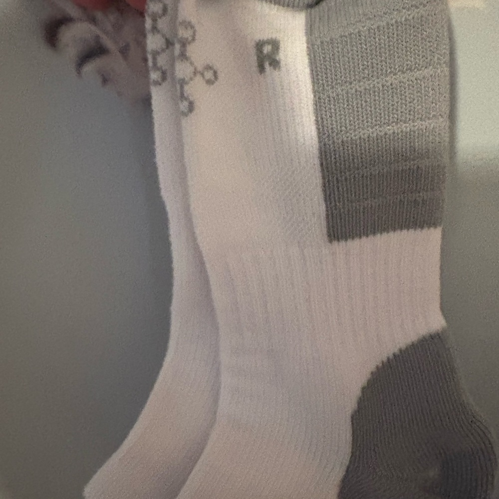 Premium Athletic Socks in White and Gray